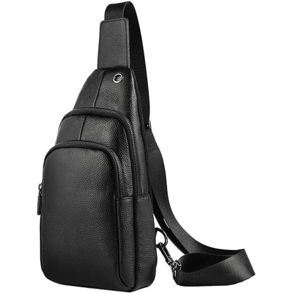 Sling Bag Crossbody Backpack for Travel Black4 - Picture 1 of 6